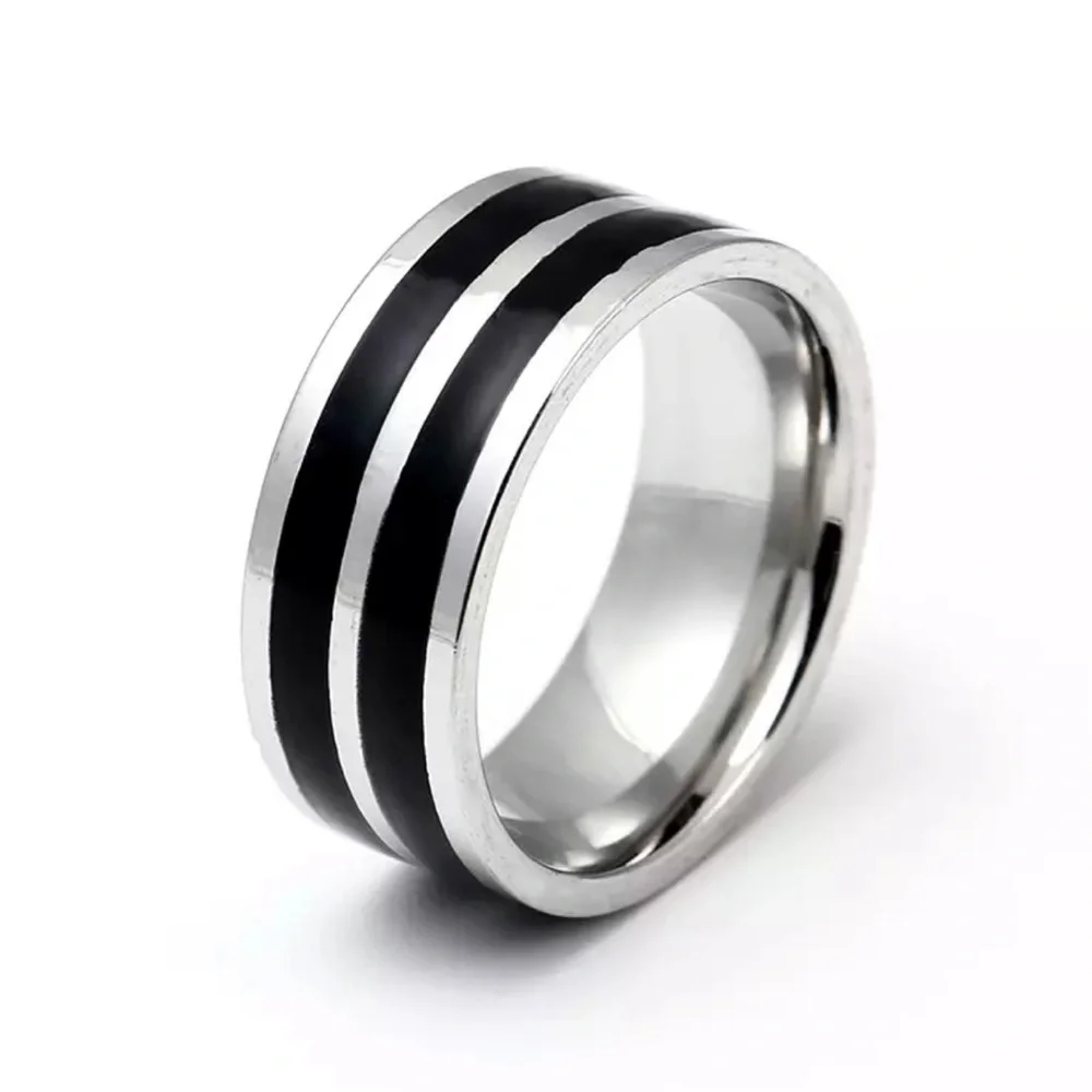 8mm Stainless Steel Ring For Men / Women